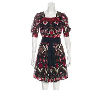 Gucci fall 2008 Runway Black and multicolor dress.